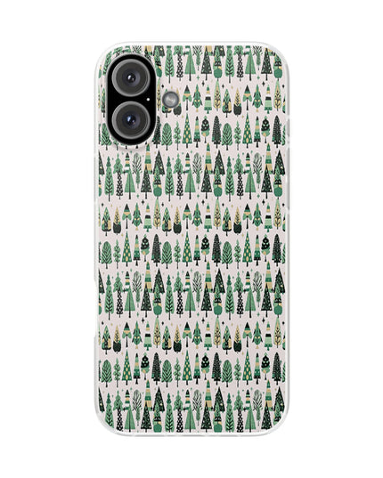 Mini Vintage Green Trees Iphone 16 Plus Flexi Case