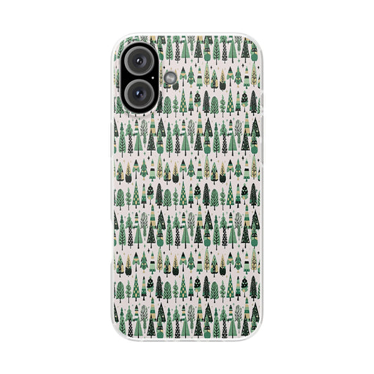 Mini Vintage Green Trees Iphone 16 Plus Flexi Case