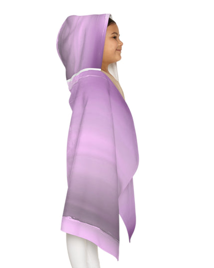 Dark Pink Sea Amethyst Fog Youth Hooded Towel, 24" x 48"