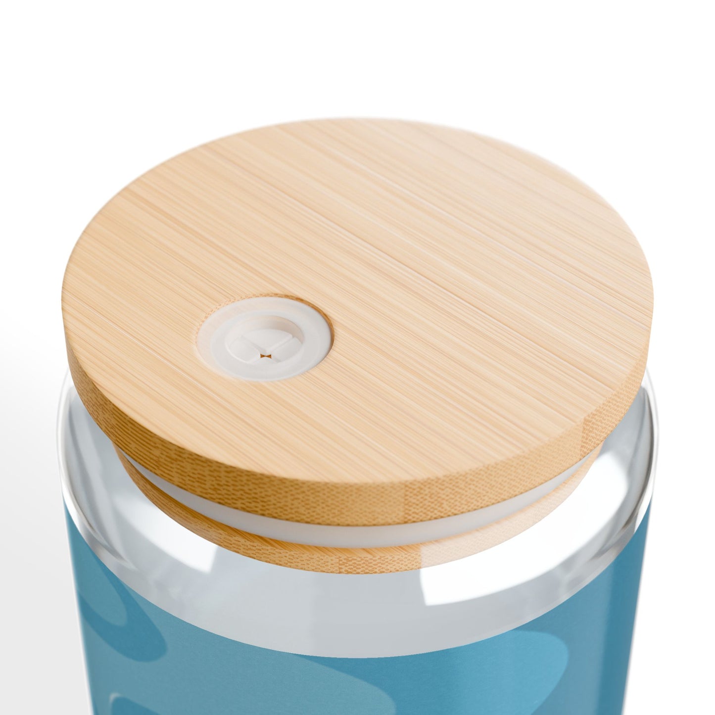 Sky Blue Wavey Sipper Glass, 16oz