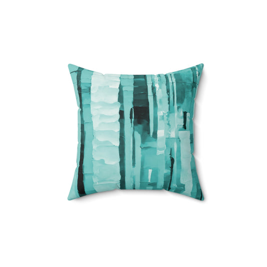 Striped Tif 14" x 14" Faux Suede Square Pillow