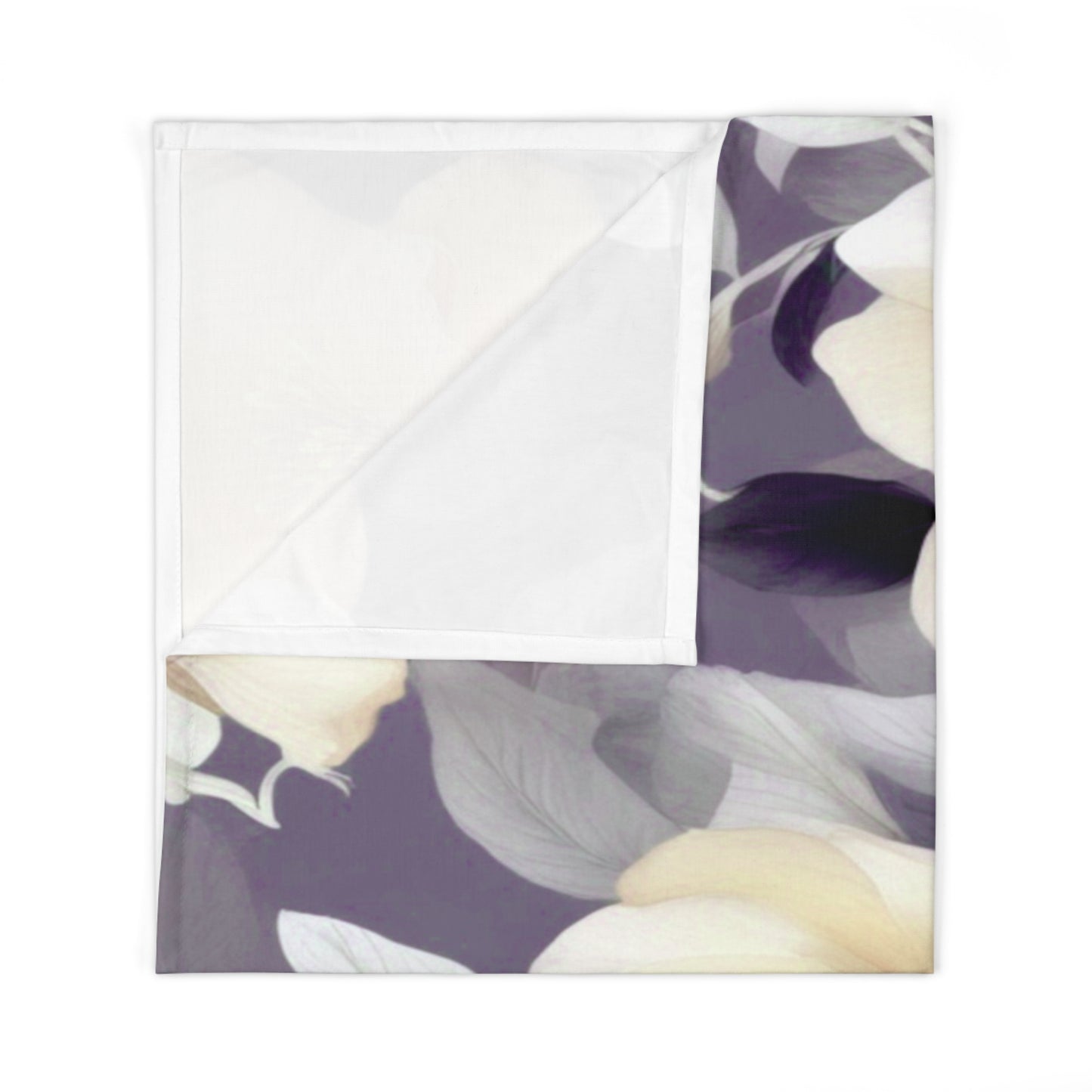 White Blush Floral Bunch Baby Swaddle 30″×40″ Blanket
