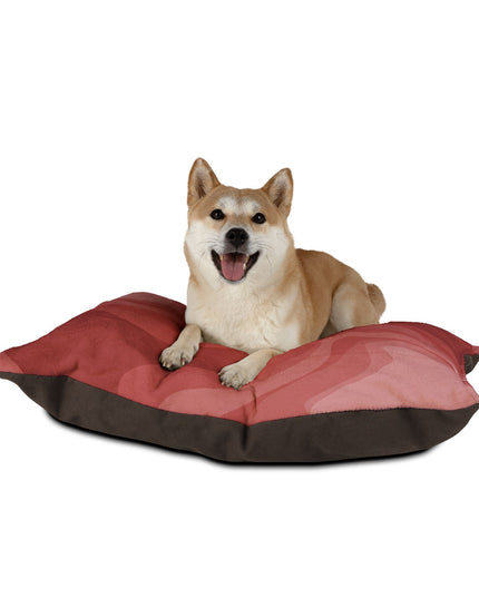 Power Red Wavey 40" × 30" Pet Bed