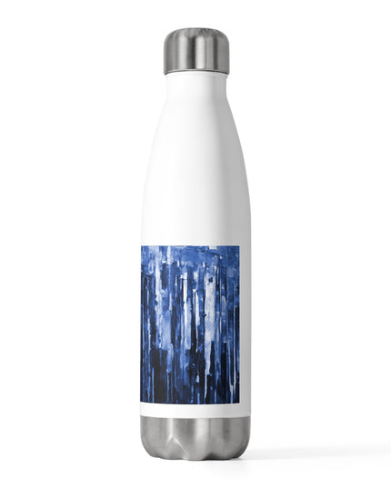 Striped Deep Blue 20oz Insulated Water Bottle