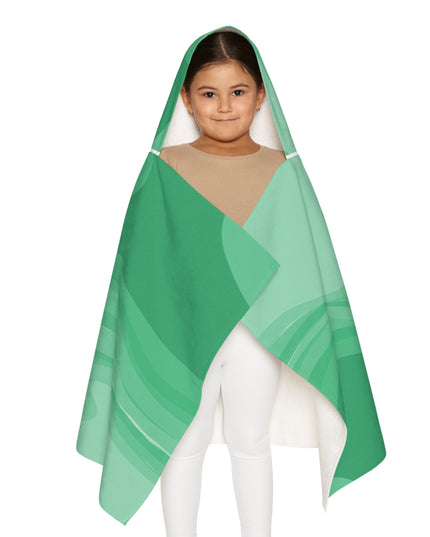 Mint Green Wavey Youth Hooded Towel, 24" x 48"