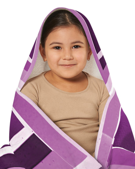 Magenta Shadow Youth Hooded Towel, 24" x 48"