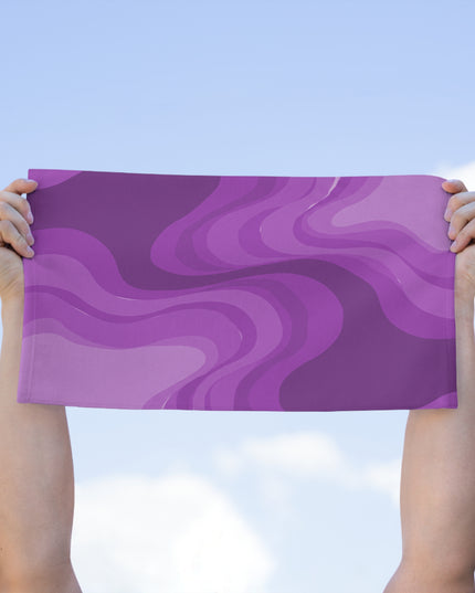 Wavey Purple Wavey Rally Towel, 11" x 18"