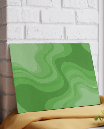 Greenie Meanie Wavey 8" x 11" Glass Cutting Board