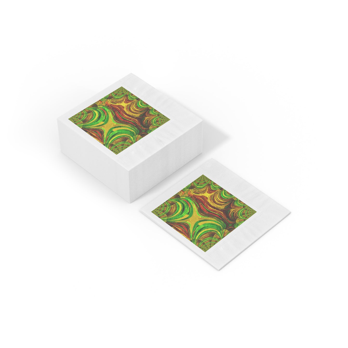 Uzi Spiral Beta White Coined Napkins, 6.5" x 6.5"