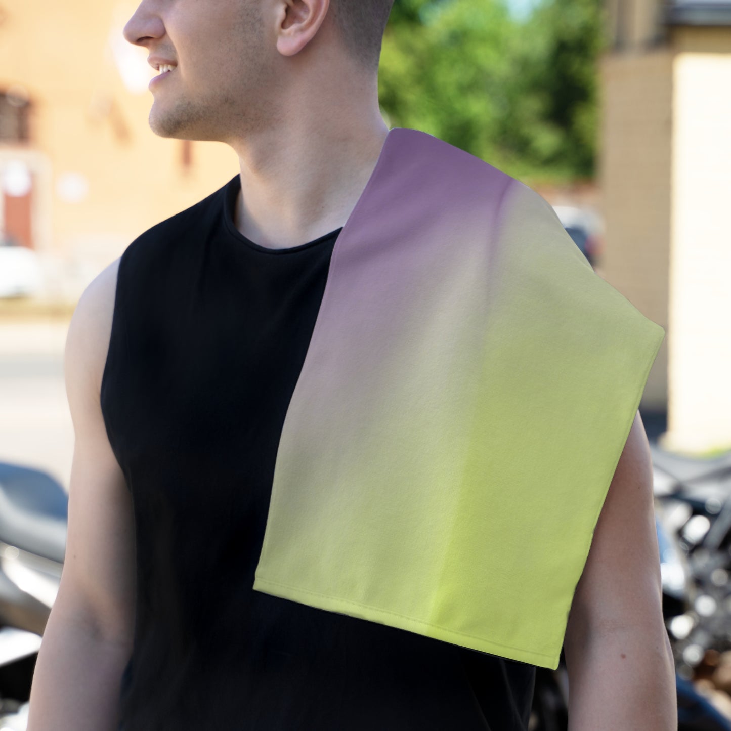 Purple Golden Fade Rally Towel, 11" x 18"