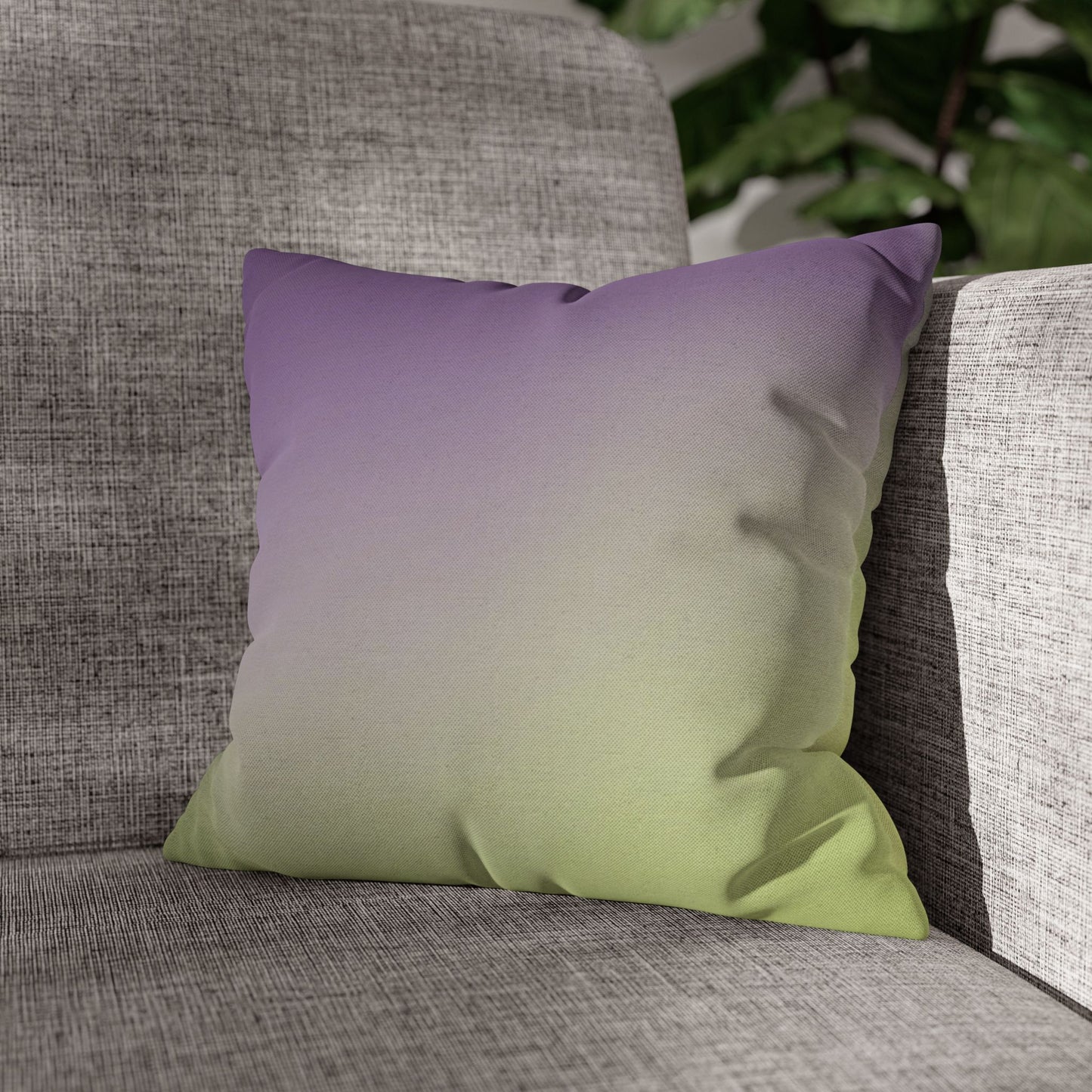 Purple Golden Fade Spun Polyester Square Pillowcase, 14" x 14"