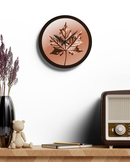 Soft Maple Leaf Acrylic Wall Clock, Round or Square, 10.75" x 10.75"