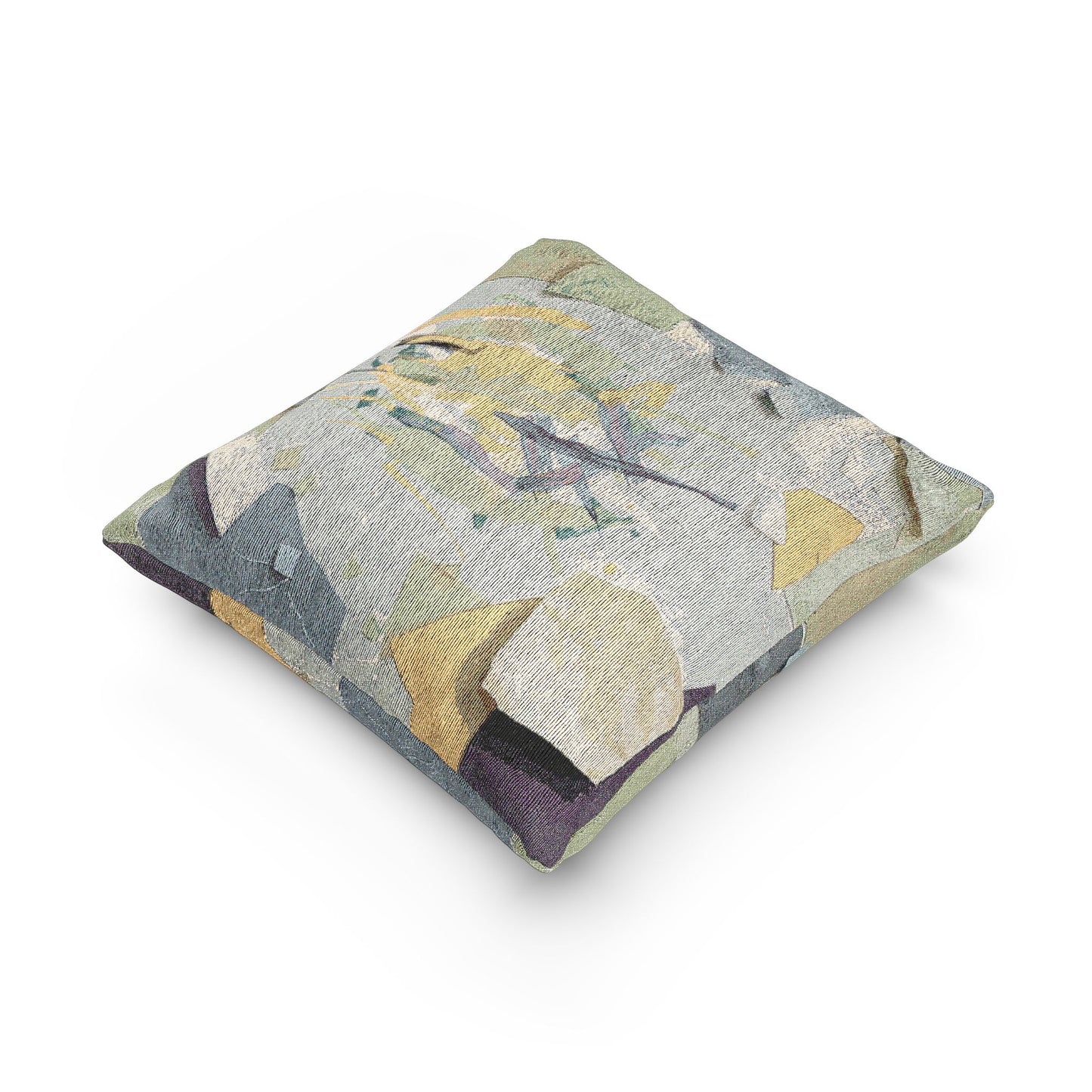 Lemongrass Paper Paint Woven Pillow, 17" x 18"