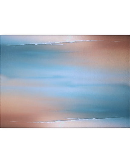 Blue Sea Peach Fog 8" x 11" Glass Cutting Board