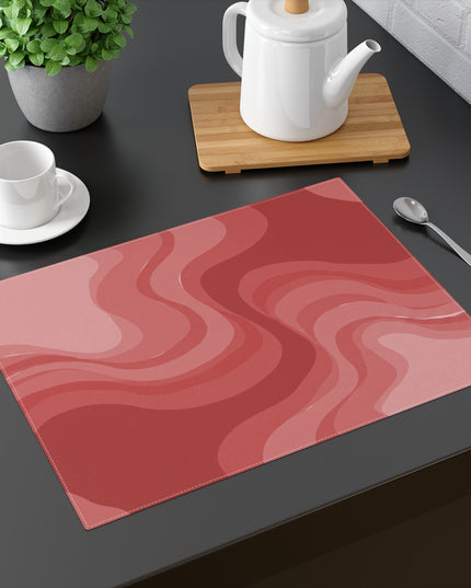 Power Red Wavey Placemat, 1 pc