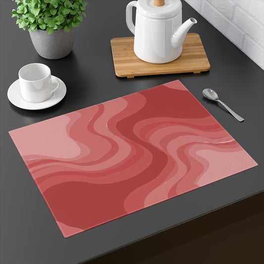 Power Red Wavey Placemat, 1 pc