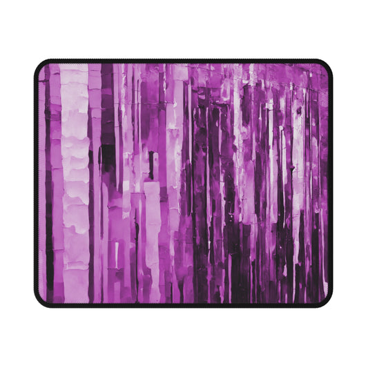 Striped Powder Lavender Non-Slip Gaming Mouse Pad, 9.5" X 8" Rectangle