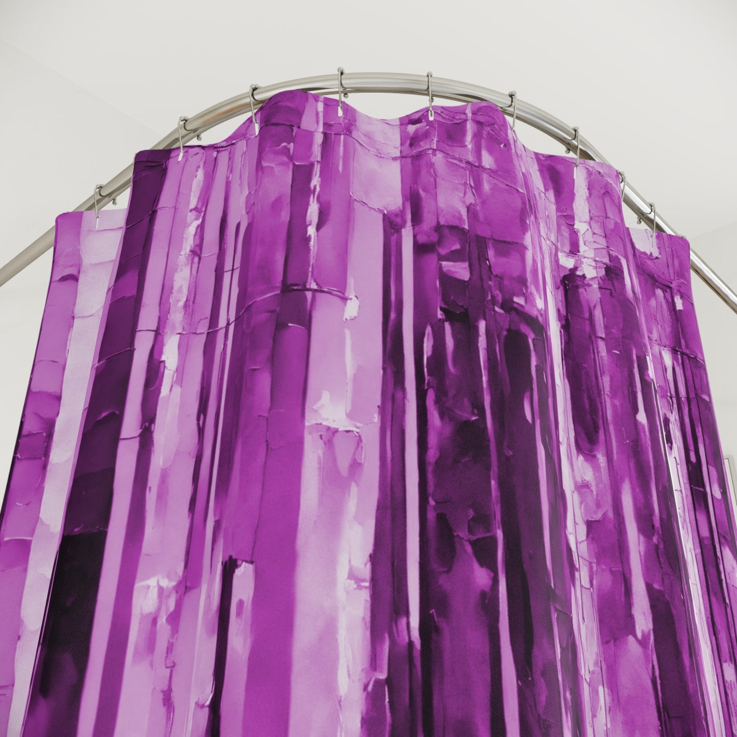 Striped Powder Lavender Shower Curtains, 71" x 74"
