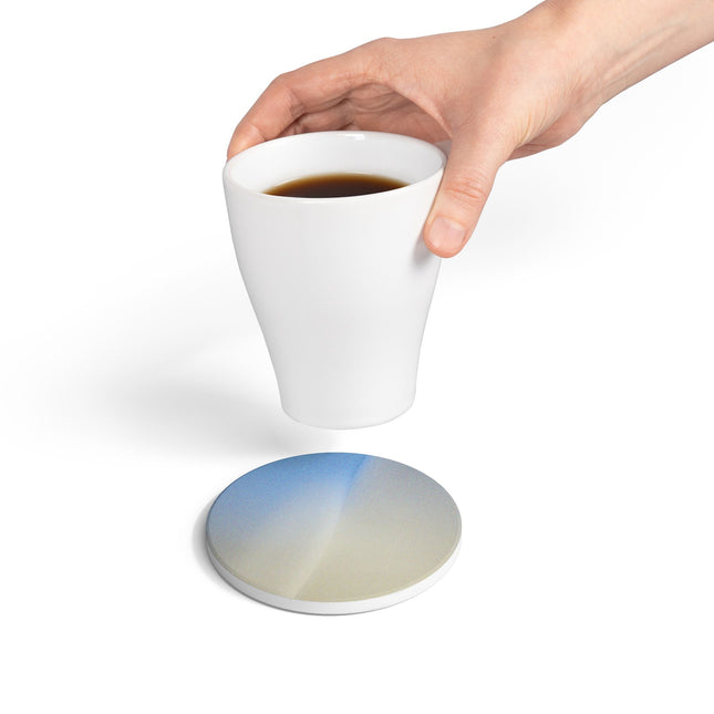 Cobalt Fade 4" x 4" Round Ceramic Coaster