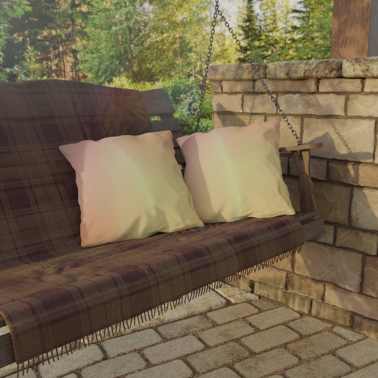 Hot Peach Fade 18" x 18" Outdoor Pillow