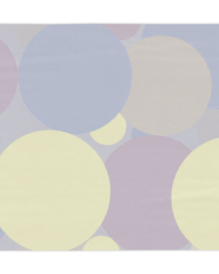 Pastel Soft Blue and Soft White Patches Tablecloth, 55" x 55"