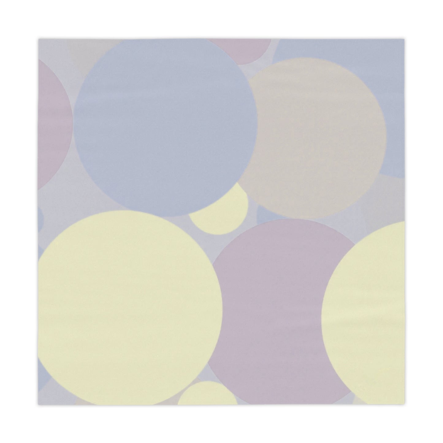 Pastel Soft Blue and Soft White Patches Tablecloth, 55" x 55"