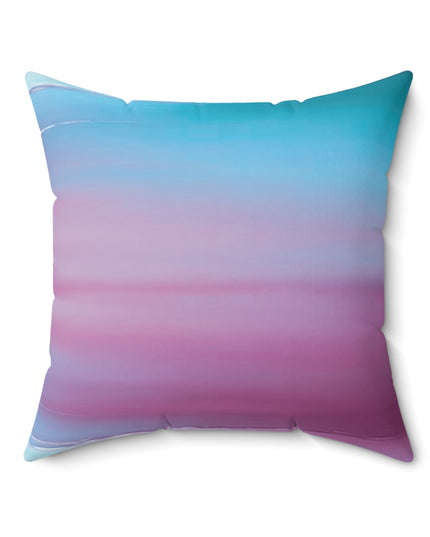 Wine Sea Blue Fog 20" x 20" Faux Suede Square Pillow