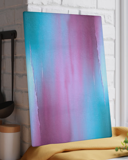 Wine Sea Blue Fog Glass Cutting Board, 11" x 15"
