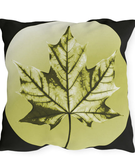 Lemongrass Maple Leaf 20" x 20" Outdoor Pillow