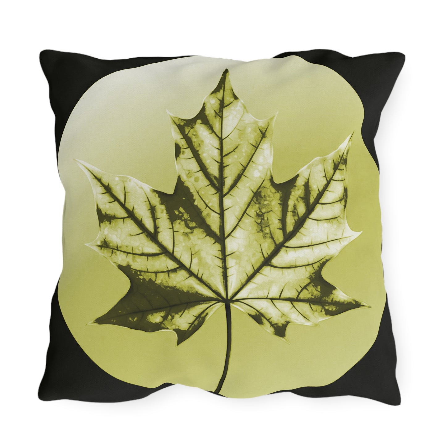 Lemongrass Maple Leaf 20" x 20" Outdoor Pillow