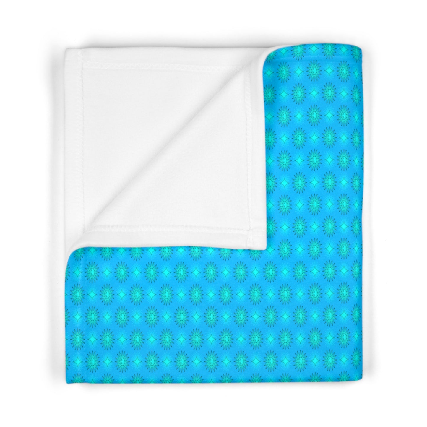 Light Blue Star-crossed Bodies Soft Fleece Baby Blanket, 30" x 40"