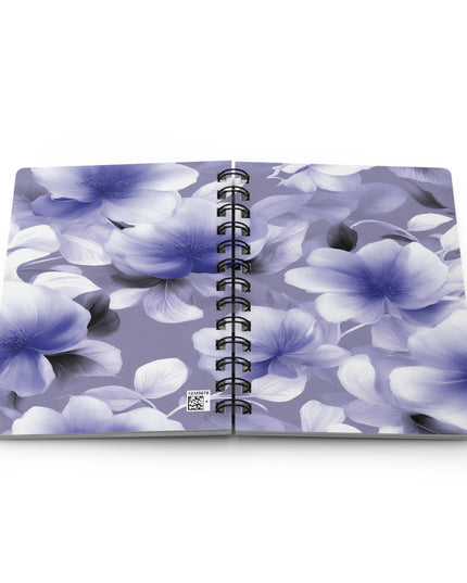 Indigo Blossom Floral Bunch Bound Journal, 5" x 7" 150 pages