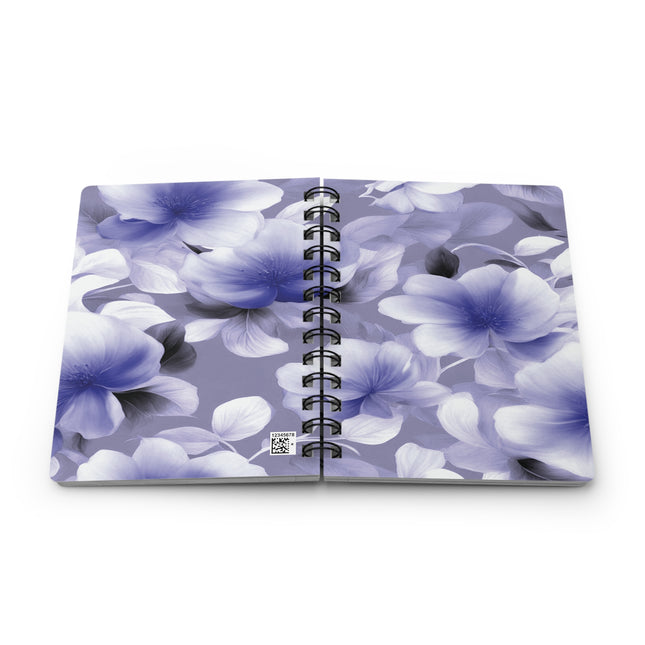 Indigo Blossom Floral Bunch Bound Journal, 5" x 7" 150 pages
