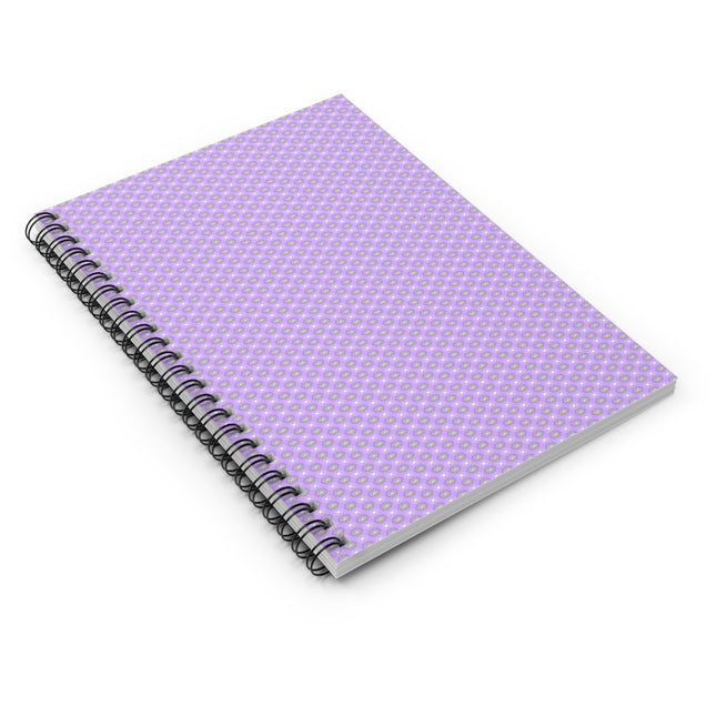 Lavender Star-crossed Bodies Spiral Notebook - Ruled Line, 6" x 8", 118 pages