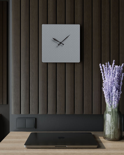 Desaturated Star-crossed Bodies Acrylic Wall Clock, Round or Square, 10.75" x 10.75"