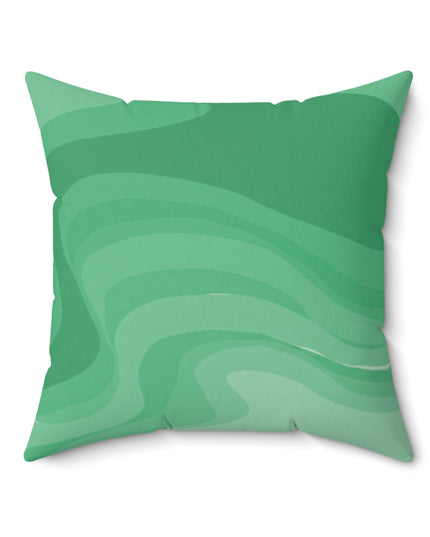 Mint Green Wavey 20" x 20" Faux Suede Square Pillow
