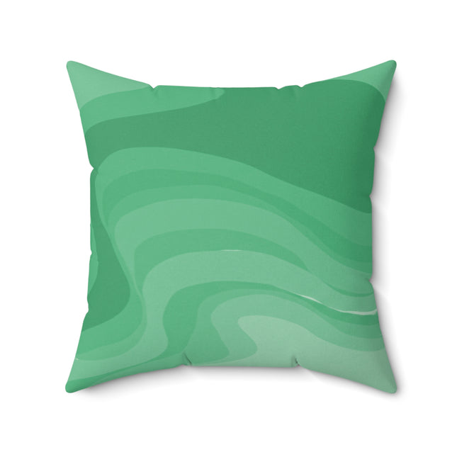 Mint Green Wavey 20" x 20" Faux Suede Square Pillow