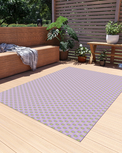 Magenta Star-crossed Bodies Outdoor Rug, 60" x 84"