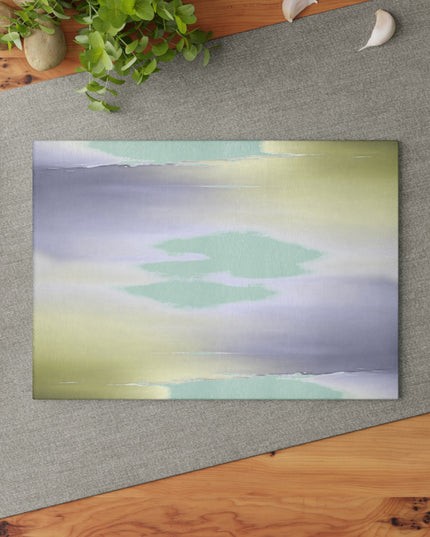 Lavender Sea Golden Fog 8" x 11" Glass Cutting Board