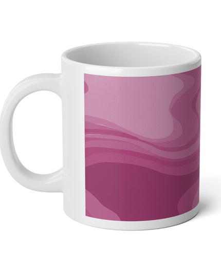 Pinky Mauve Wavey 20 oz White Glossy Jumbo Mug