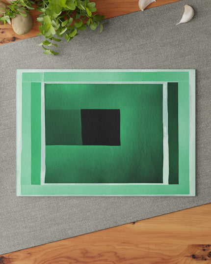 Mint Shadow 8" x 11" Glass Cutting Board