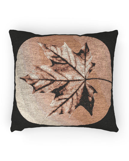 Soft Maple Leaf Woven Pillow, 17" x 18"