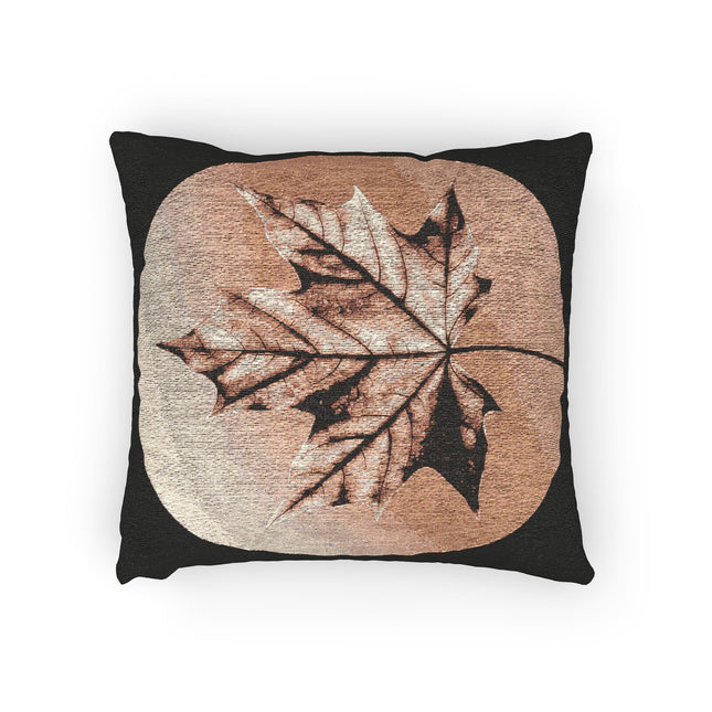 Soft Maple Leaf Woven Pillow, 17" x 18"