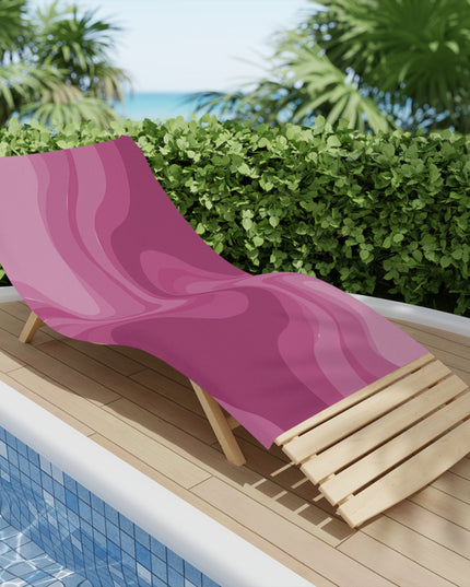 Pinky Mauve Wavey Beach Towel, 30" x 60"