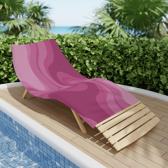 Pinky Mauve Wavey Beach Towel, 30" x 60"