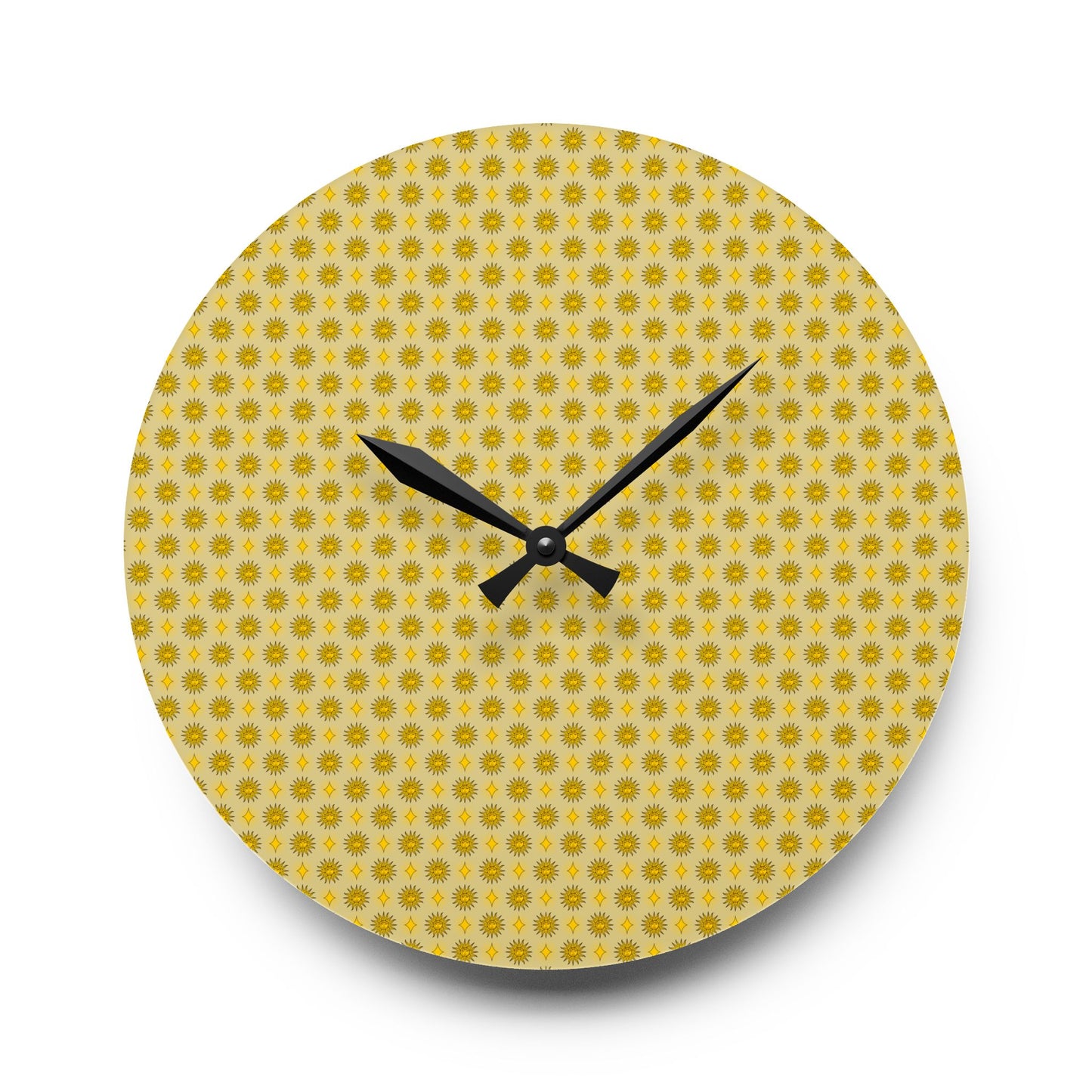 Lemongrass Star-crossed Bodies Acrylic Wall Clock, Round or Square, 10.75" x 10.75"