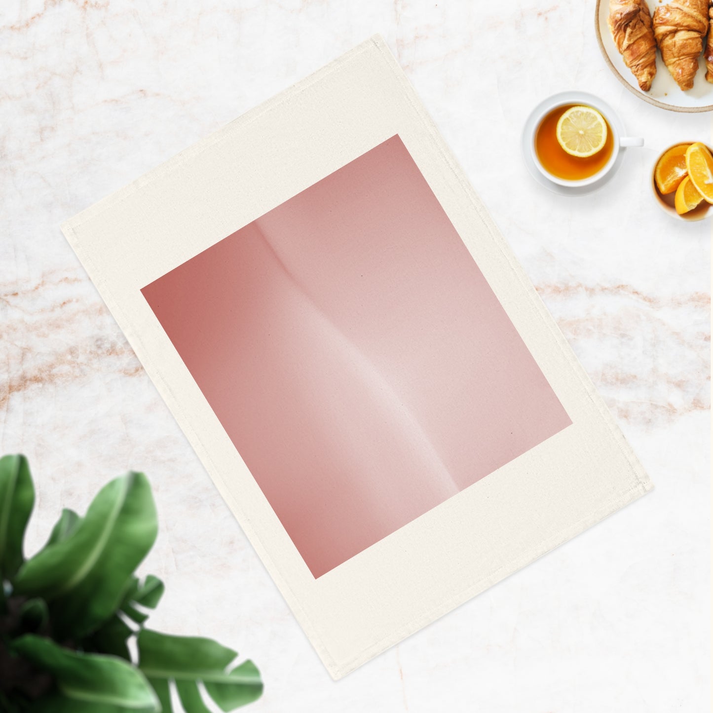 Rose Red Fade 19.6" x 27.5" Cotton Tea Towel