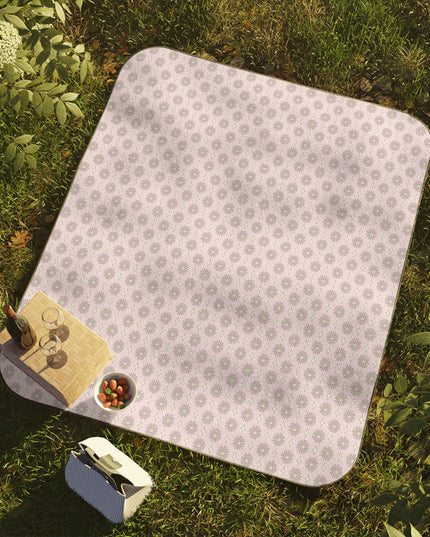 Pink Mornings Star-crossed Bodies Picnic Blanket, 61" × 51"