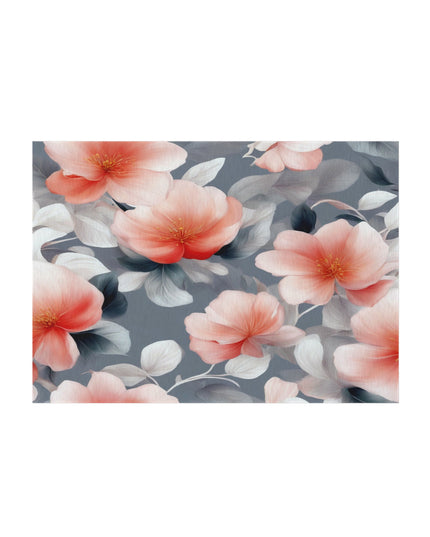 Red Blossom Floral Bunch Outdoor Rug, 60" x 84"