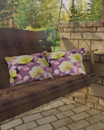 Lemon Blossom Floral Bunch Outdoor Pillow, 20" x 14"